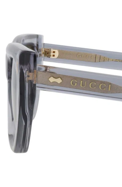 Gucci 53mm Cat Eye Sunglasses In Gray