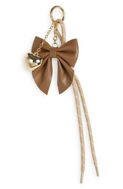 Leith Bow Cluster Bag Charm In Brown