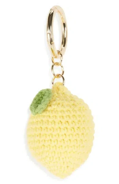 Leith Crochet Lemon Bag Charm In Yellow