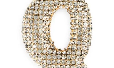 Leith Pavé Initial Bag Charm In Gold