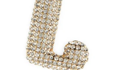 Leith Pavé Initial Bag Charm In Gold