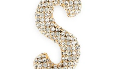 Leith Pavé Initial Bag Charm In Gold