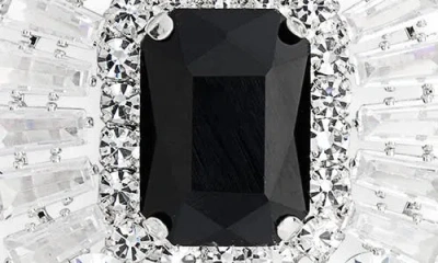 Tasha Crystal Halo Stud Earrings In Black