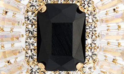 Tasha Crystal Halo Stud Earrings In Black