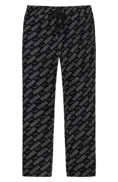 Puma Microfleece Lounge Pants In Black
