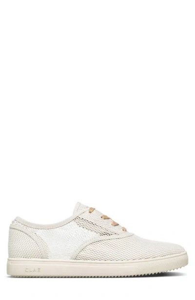 Clae Bruce Knit Low Top Sneaker In White