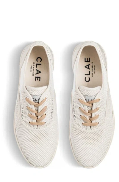 Clae Bruce Knit Low Top Sneaker In White