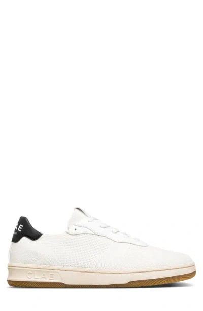 Clae Malone Knit Low Top Sneaker In White