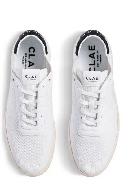 Clae Malone Knit Low Top Sneaker In White