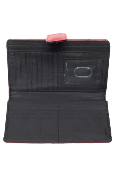 Mundi Small Leather Goods Quilted Tab Frame Clutch In Red