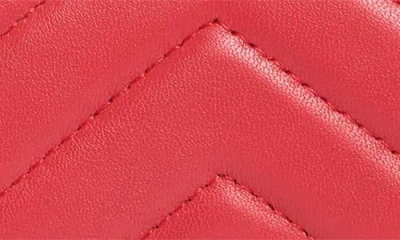 Mundi Small Leather Goods Quilted Trifold Leather Wallet In Red
