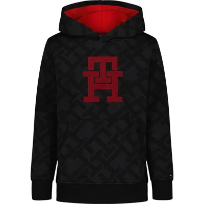 Tommy Hilfiger Kids' Monotype Graphic Hoodie In Black