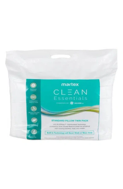 Martex Clean Essentials Pillow & Pillow Protector Set In White