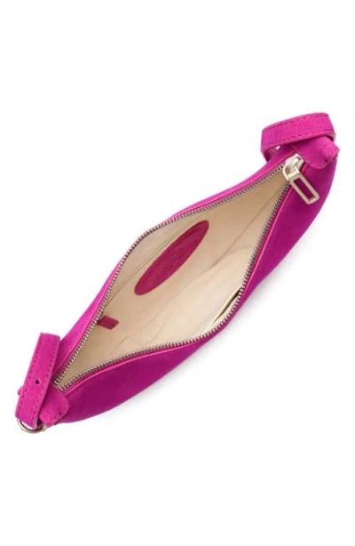 New Amsterdam Leatherworks Silas Suede Crossbody Bag In Pink