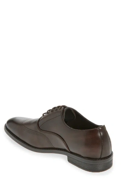Geoffrey Beene Faux Leather Oxford In Brown