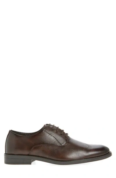 Geoffrey Beene Faux Leather Oxford In Brown