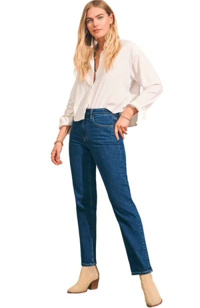 Faherty Slim Straight Leg Jeans In Blue