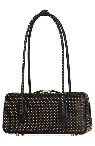 Rebecca Minkoff The Brief Studded Leather Shoulder Bag In Black