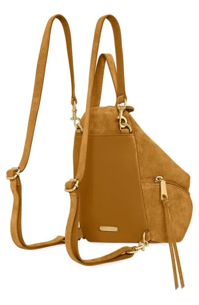 Rebecca Minkoff Convertible Mini Julian Backpack In Gold