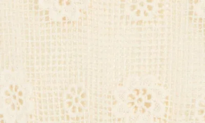 Forgotten Grace Long Slv Crchet Blouse In Neutral