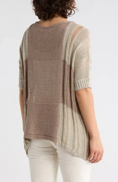 Forgotten Grace Open Knit Top In Multi