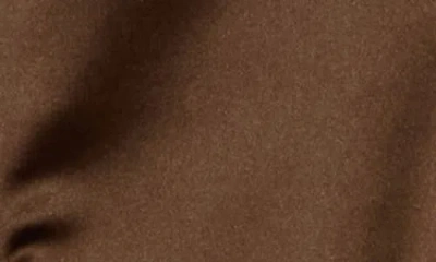 Tart Amma Crop Satin Bomber Jacket In Brown