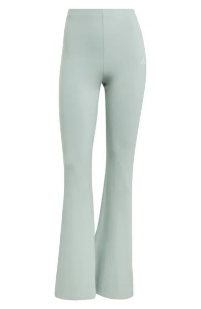 Adidas Originals Adidas Essentials Small Logo Flared Leggings In Metallic