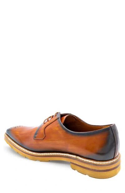 Mezlan Lug Sole Brogue Medallion Derby In Multi