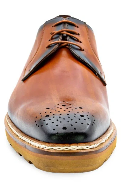 Mezlan Lug Sole Brogue Medallion Derby In Multi