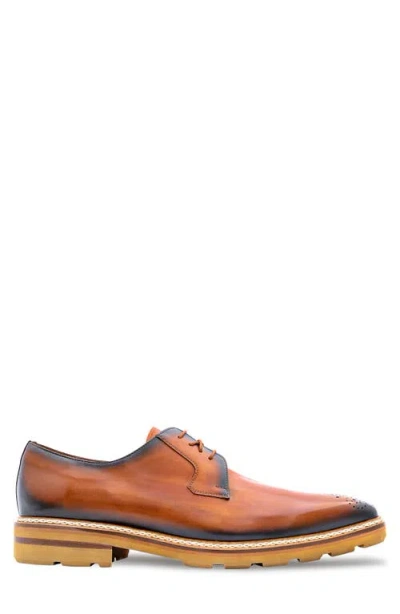 Mezlan Lug Sole Brogue Medallion Derby In Multi