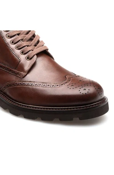 Mezlan Wingtip Lug Sole Boot In Brown