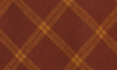 Renee C Plaid Knit A-line Skirt In Brown