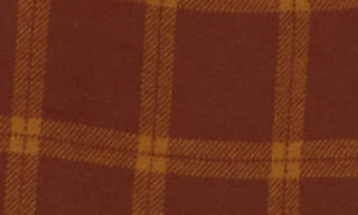 Renee C Plaid Boat Neck Maxi Dress In Brown