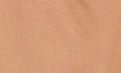 Renee C Drop Shoulder Satin Top In Brown