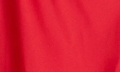 Renee C Drop Shoulder Satin Top In Red