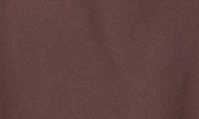 Renee C Drop Shoulder Satin Top In Brown