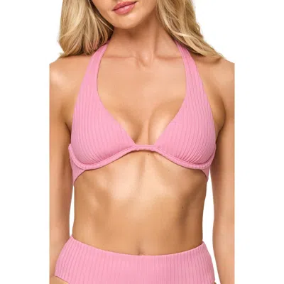 L*space Lspace Isa Underwire Bikini Top In Pink