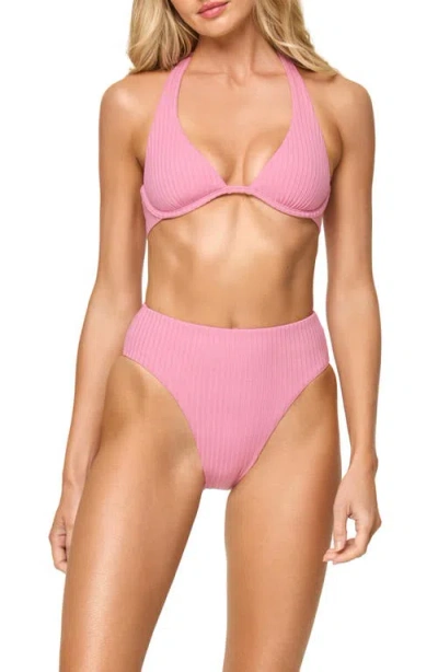 L*space Lspace Isa Underwire Bikini Top In Pink