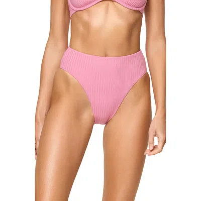 L*space Lspace Savannah High Waist Bikini Bottoms In Pink
