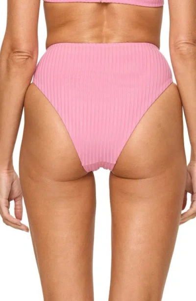 L*space Lspace Savannah High Waist Bikini Bottoms In Pink