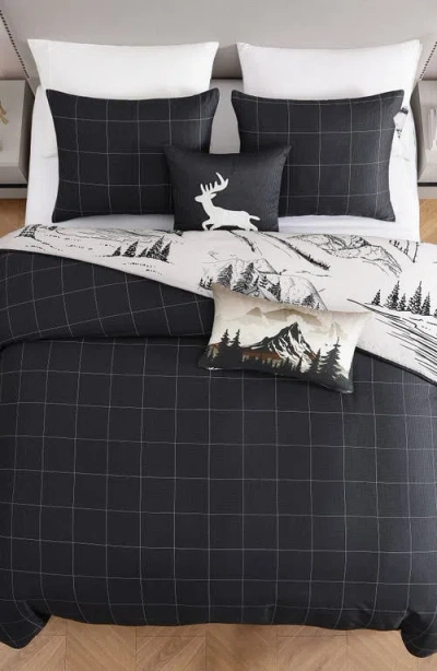 Bebejan Rocky Mountains Reversible Comforter & Sham Set In White