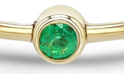 Zoë Chicco 14k Gold Bezel Birthstone Stacking Ring In Brown