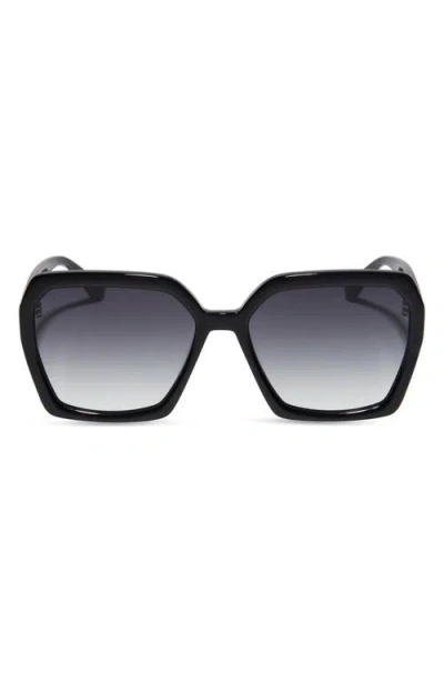 Diff Sloane 54mm Square Sunglasses In Black
