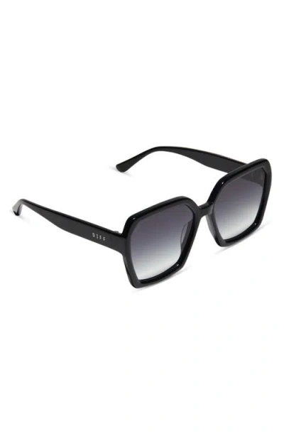 Diff Sloane 54mm Square Sunglasses In Black