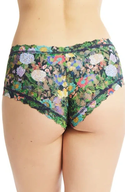 Hanky Panky Print Signature Lace Boyshorts In Green
