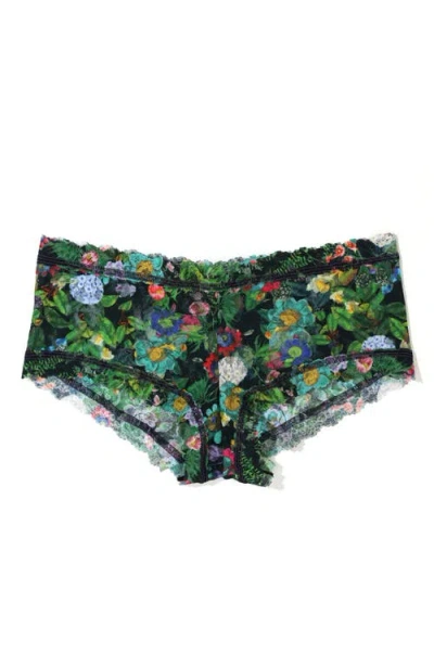 Hanky Panky Print Signature Lace Boyshorts In Green