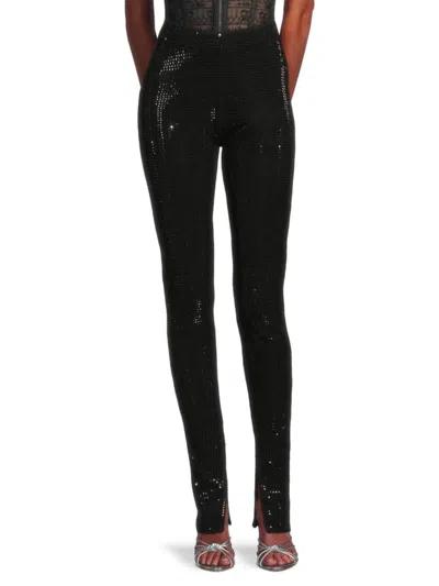 Retroféte Women's Cocoa Sequined Knit Skinny Pants In Black