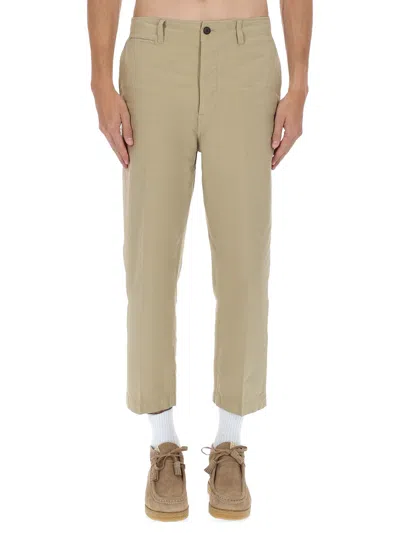 Visvim Cropped Trousers With Pockets And Loops In Neutral