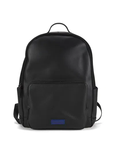 Robert Graham Men's Dalmore Logo Textured Leather Backpack In Black