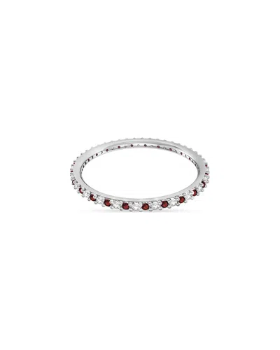 Allurez 14k 0.25 Ct. Tw. Diamond & Garnet Band Ring